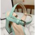 Gucci Marmont Sandals 75mm in Pastel Green Leather
