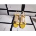 Gucci Marmont Sandals 75mm in Pastel Yellow Leather