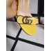 Gucci Marmont Sandals 75mm in Pastel Yellow Leather
