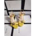 Gucci Marmont Platform Sandals 115mm in Yellow Leather