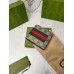 Gucci Bi-fold Wallet in Beige GG Supreme with Web