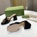Gucci Horsebit Slide Sandals 75mm in Black Leather
