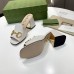 Gucci Horsebit Slide Sandals 75mm in White Leather