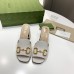 Gucci Horsebit Slide Sandals 75mm in White Leather