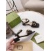 Gucci Ankle Strap Sandals in Black Leather with Horsebit