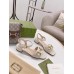 Gucci Ankle Strap Sandals in White Leather with Horsebit
