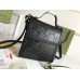 Gucci Messengers Bag in Black GG Embossed Leather