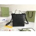 Gucci Messengers Bag in Black GG Embossed Leather