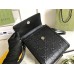 Gucci Messengers Bag in Black GG Embossed Leather