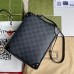 Gucci Trunks Messenger Bag In Black GG Supreme Canvas