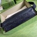 Gucci Messenger Bag in Black GG Embossed Perforated Leather