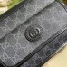 Gucci Messenger Bag with Flap in Black GG Supreme Canvas