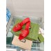 Gucci Slide Sandals 75mm in Red Matelasse Leather