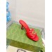 Gucci Slide Sandals 75mm in Red Matelasse Leather