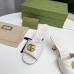 Gucci Slide Sandals 75mm in White Matelasse Leather