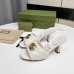 Gucci Slide Sandals 75mm in White Matelasse Leather
