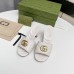 Gucci Slide Sandals 75mm in White Matelasse Leather