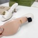 Gucci Slide Sandals 75mm in White Matelasse Leather