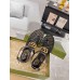 Gucci Double G Sandals in Black Leather