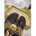Gucci Double G Sandals in Black Leather