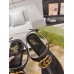Gucci Double G Sandals in Black Leather