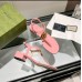 Gucci Double G Sandals in Pink Leather