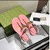 Gucci Double G Sandals in Pink Leather