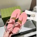Gucci Double G Sandals in Pink Leather