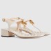 Gucci Double G Sandals in White Leather