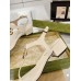 Gucci Double G Sandals in White Leather