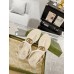 Gucci Double G Sandals in White Leather