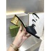 Gucci Interlocking G Cut-out Sandals 55mm in Black Leather
