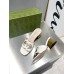 Gucci Interlocking G Cut-out Sandals 55mm in White Leather