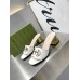 Gucci Interlocking G Cut-out Sandals 55mm in White Leather