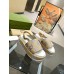 Gucci Platform Sandals in GG Raffia Effect Fabric