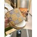 Gucci Platform Sandals in GG Raffia Effect Fabric