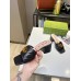 Gucci Double G Slide Sandals 55mm in Black Matelasse Leather