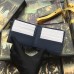 Gucci Bi-fold Wallet In Blue Signature Leather with Web