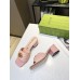Gucci Double G Slide Sandals 55mm in Pink Matelasse Leather