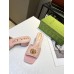 Gucci Double G Slide Sandals 55mm in Pink Matelasse Leather
