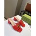 Gucci Double G Slide Sandals 55mm in Red Matelasse Leather