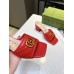 Gucci Double G Slide Sandals 55mm in Red Matelasse Leather