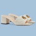 Gucci Double G Slide Sandals 55mm in White Matelasse Leather Gucci Double G Slide Sandals 55mm in White Matelasse Leather