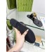 Gucci Interlocking G thong Sandals in Black Leather