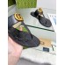 Gucci Interlocking G thong Sandals in Black Leather