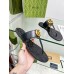 Gucci Interlocking G thong Sandals in Black Leather