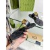 Gucci Interlocking G thong Sandals in Black Leather