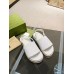 Gucci Platform Sandals in White GG Supreme Canvas