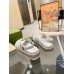 Gucci Platform Sandals in White GG Supreme Canvas