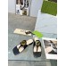 Gucci Blondie Thong Sandals in Black Leather